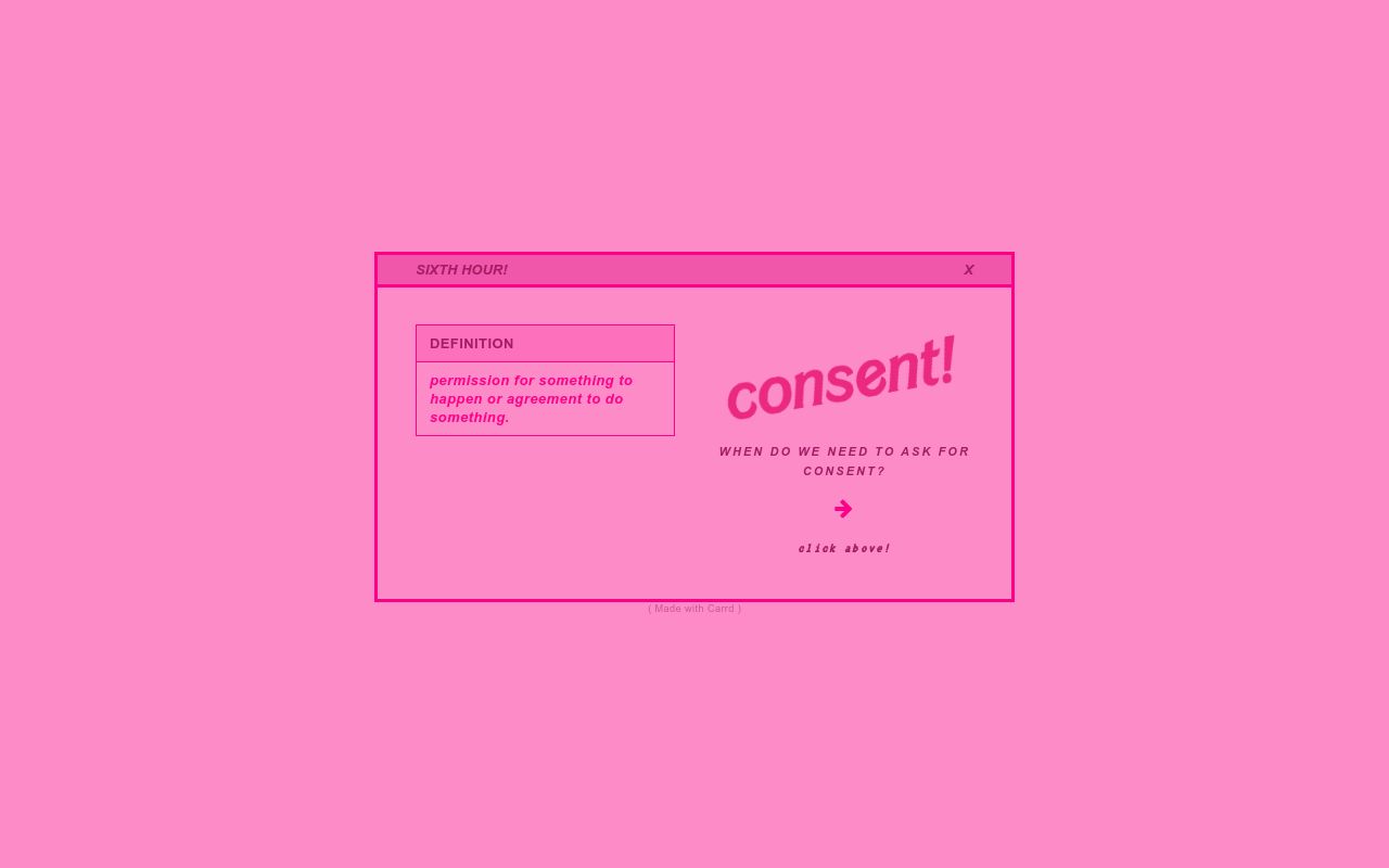 Carrd profile picture for @consent